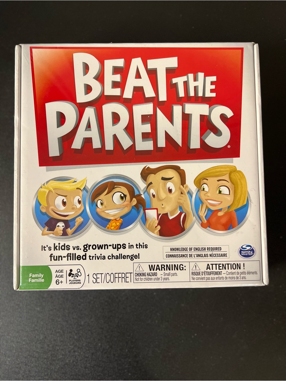 Beat The Parents Spin Master 2011 Board Game Family Age 6 New Sealed